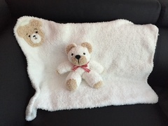 L'ours et sa couverture toute douce attendent bébé